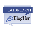 featured on BlogHer badge